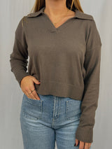 Collared Knitted Sweater