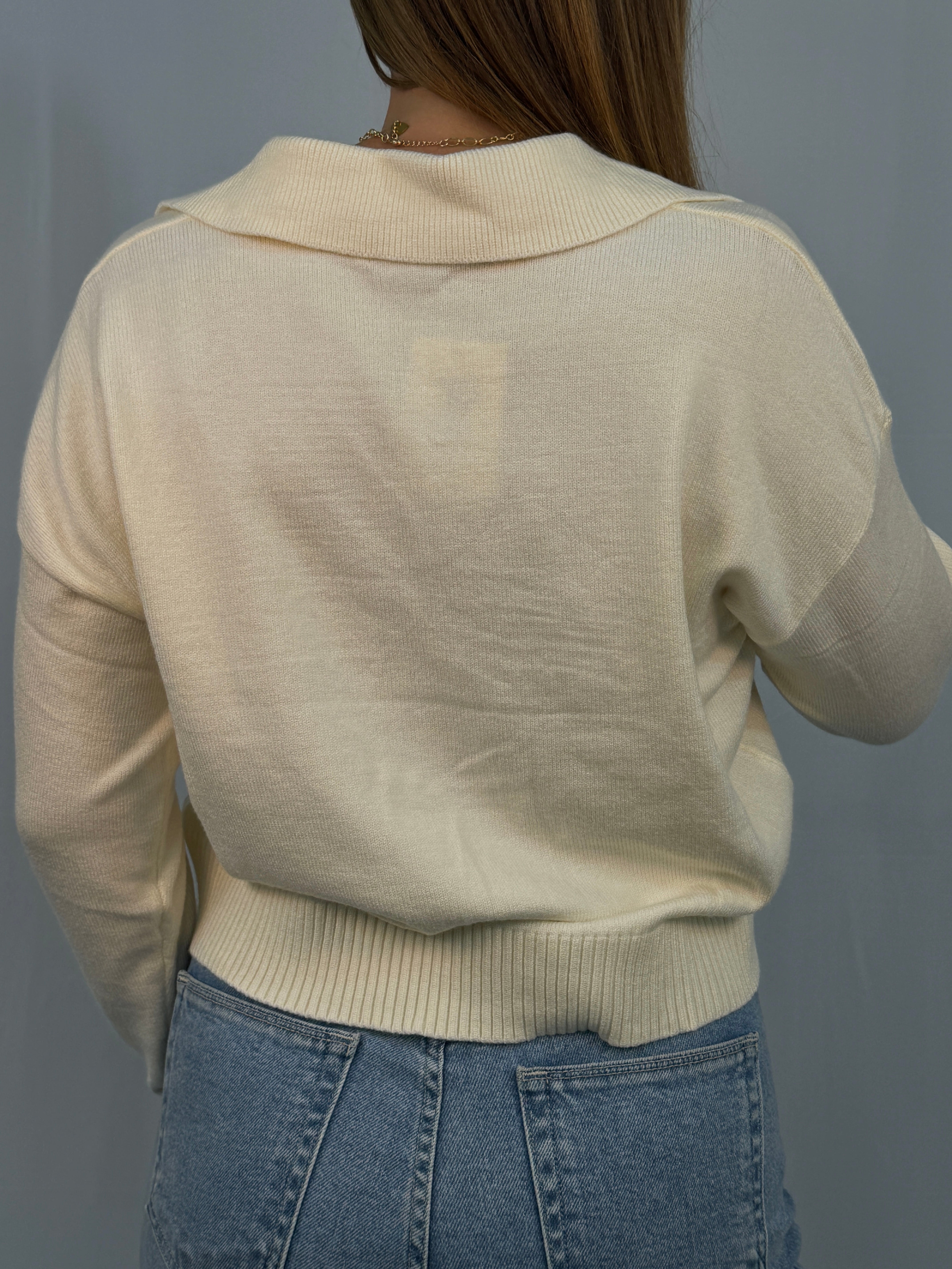 Collared Knitted Sweater