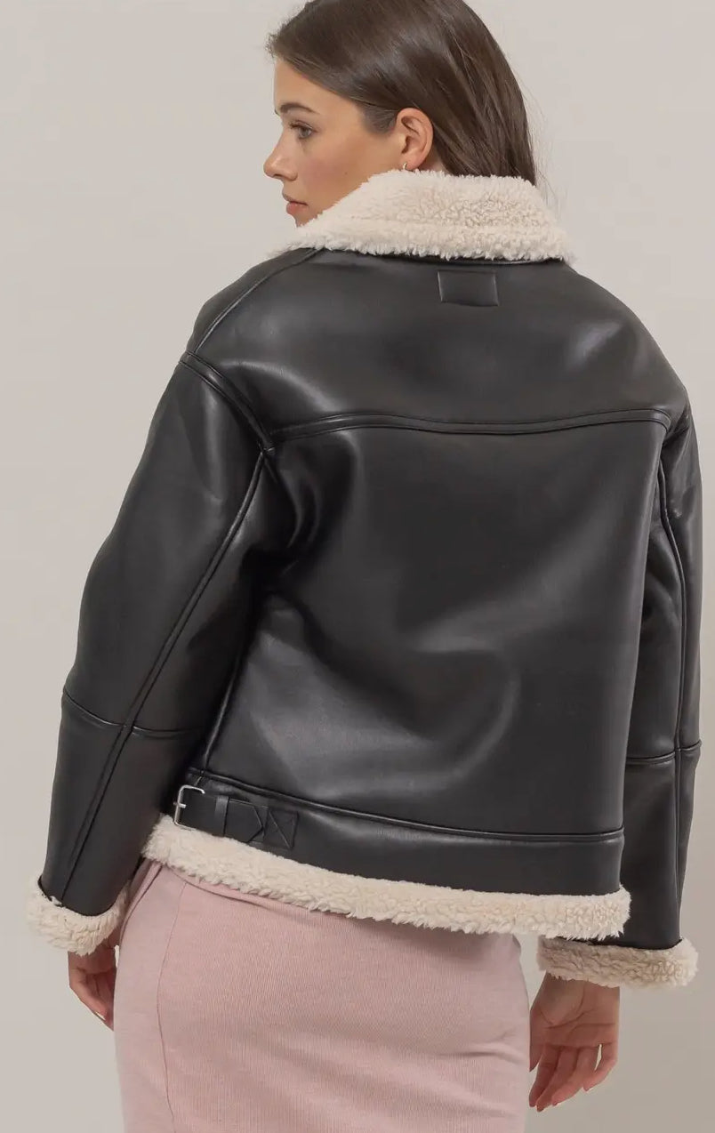 Fur Contrast Jacket