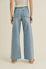 Straight Wide Leg Pants