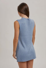 Sleeveless Side Slit & Short Set - Top