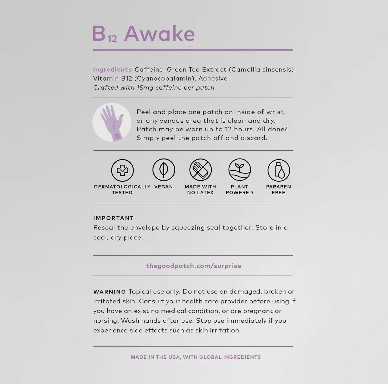 The Good Patch- B12 AWAKE