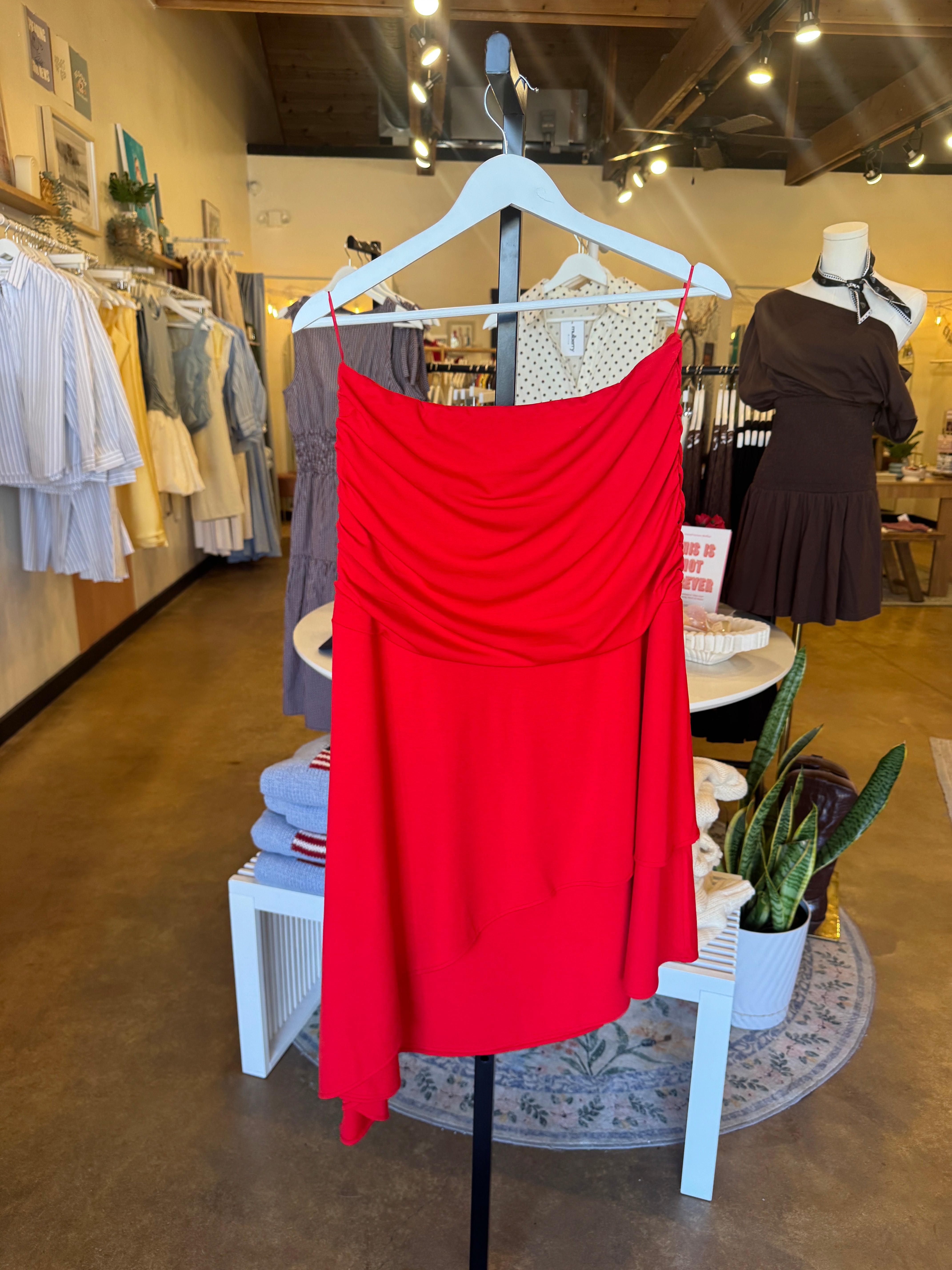 Red Stretch Skirt (Set)