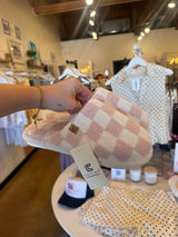Soft Pink Checkered Slipper (M/L)