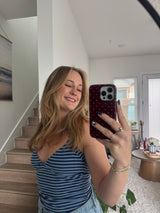 Blue Stripe Halter Top