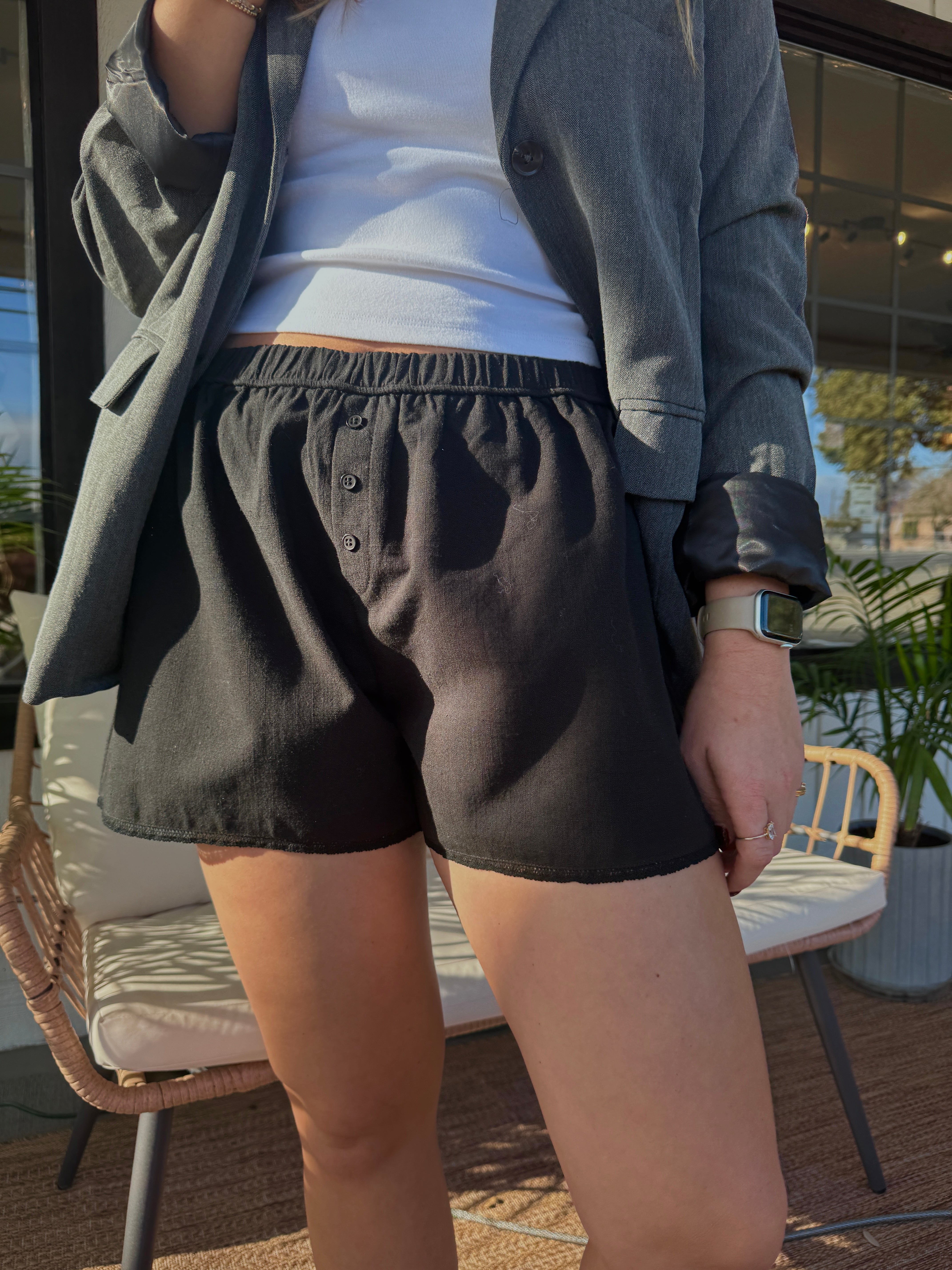 Lace Trim Boxer Shorts