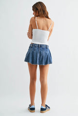 Pleated Cross Over Skort