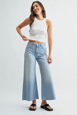 Wide Leg Flare Crop