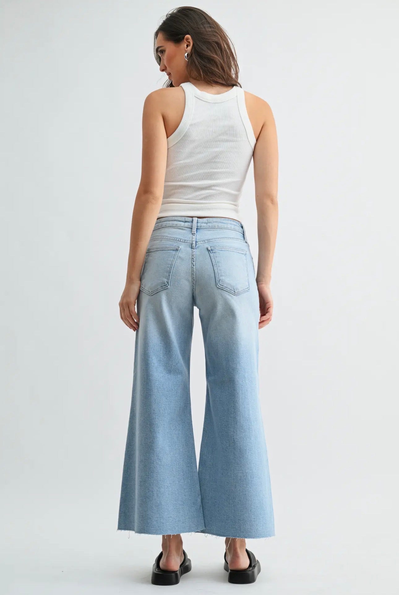 Wide Leg Flare Crop