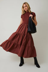 Knit Tiered Midi Dress