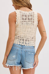 Boho Crochet Lace Top