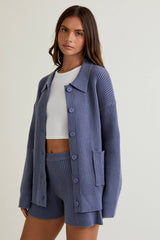 Heather Collared Cardigan