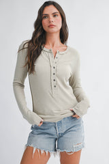 Henley Long Sleeve Top