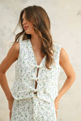 Floral Print Vest