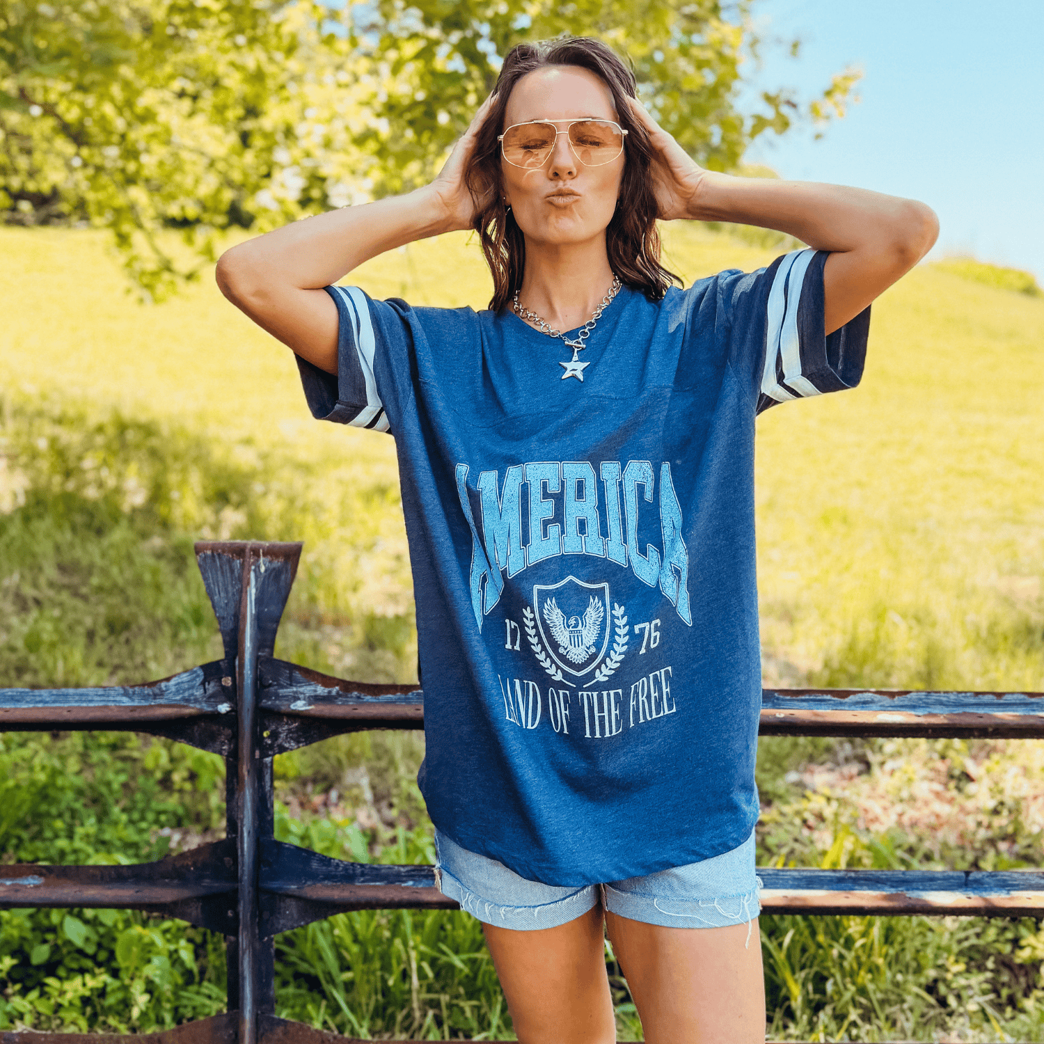 Land of the Free Jersey Tee