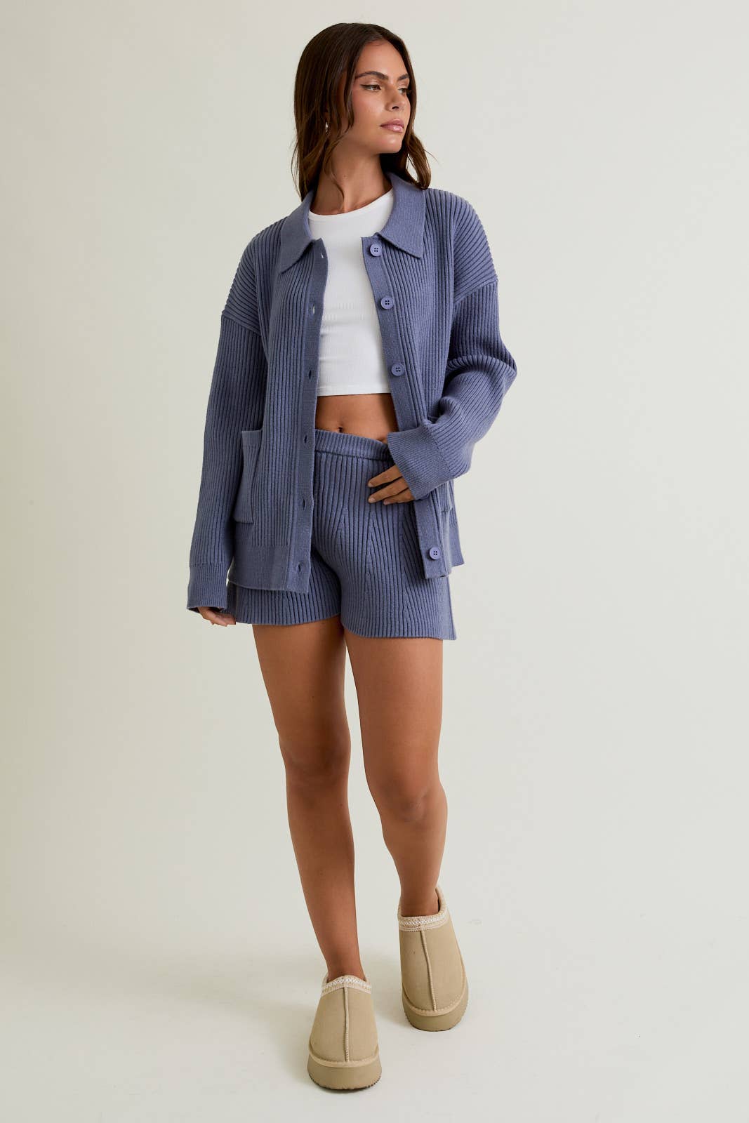 Heather Sweater Shorts