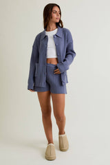 Heather Collared Cardigan