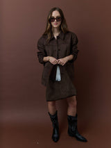 Kenny Suede Bag in Brown