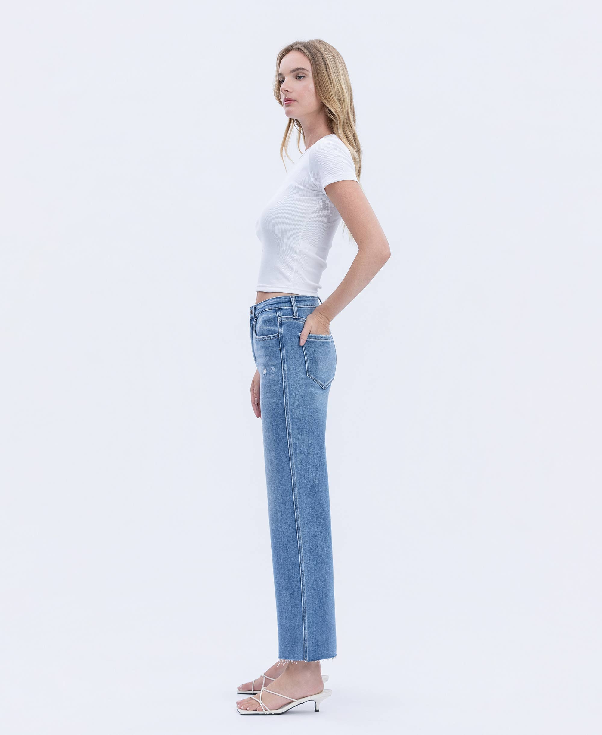 High Rise Slim Wide- Supported
