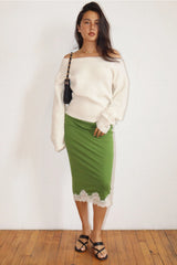 Basil Lace Trim Skirt