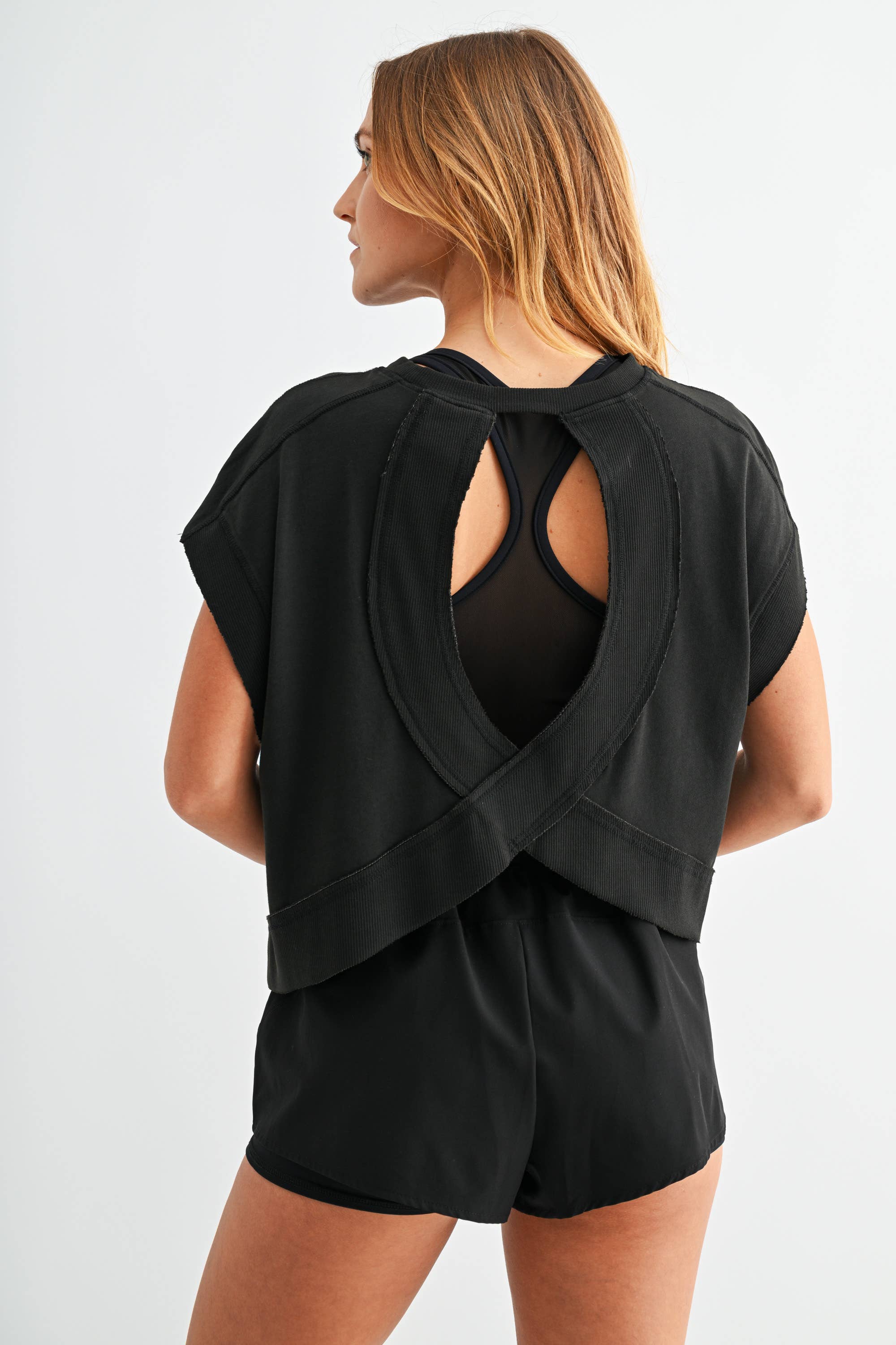 Flow Open-Back Pima Cotton Tee