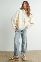 Cozy Snap Neck Fleece Jacket