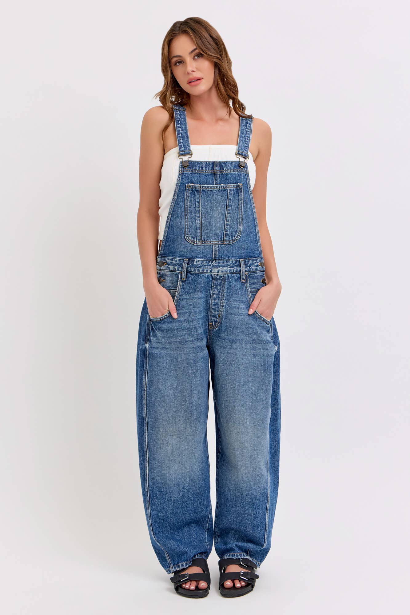 Mid-Waisted Barrel Overall