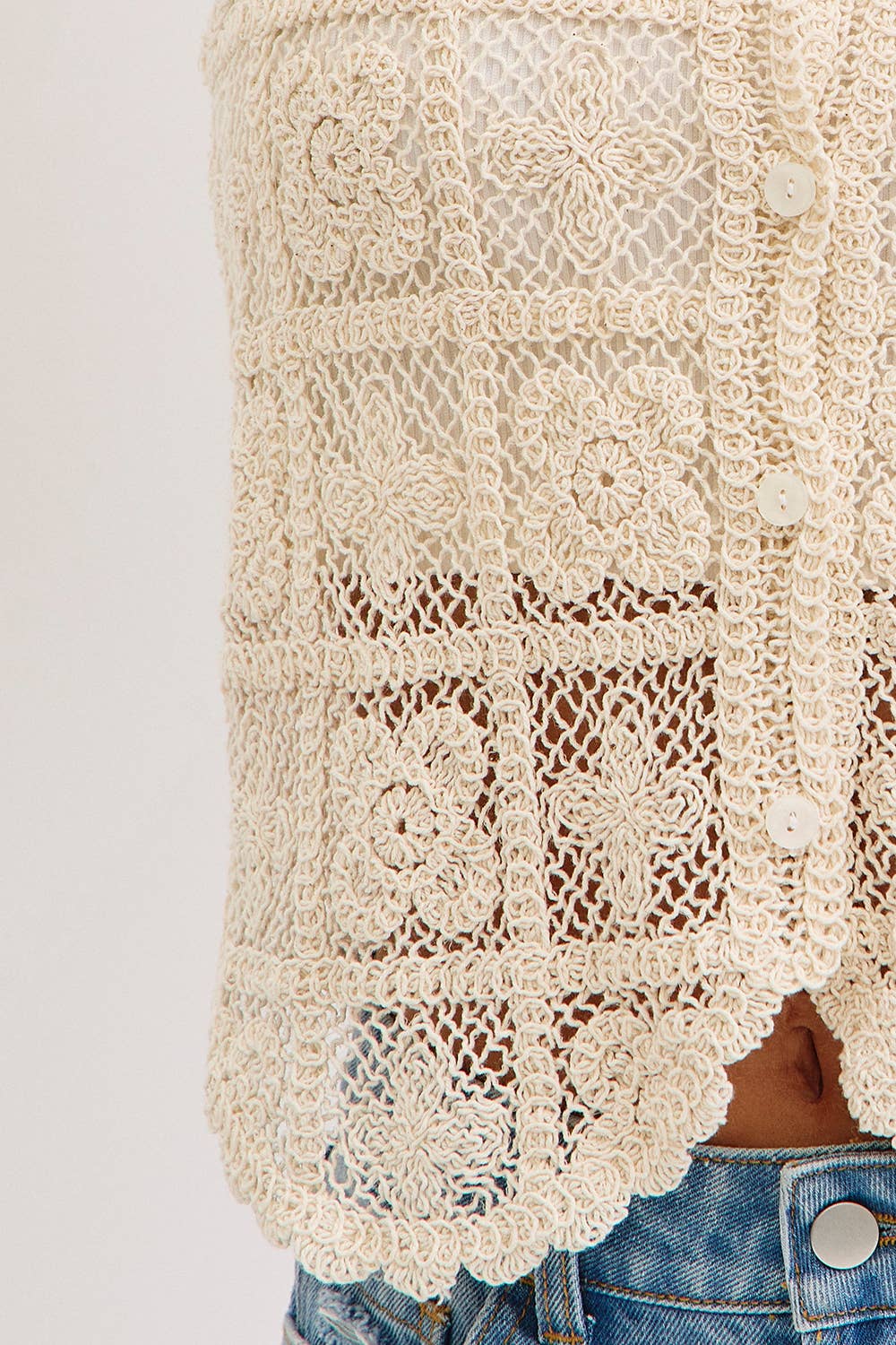 Boho Crochet Lace Top