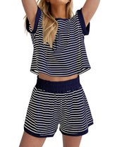Striped Boxy Tee (Casual Set)