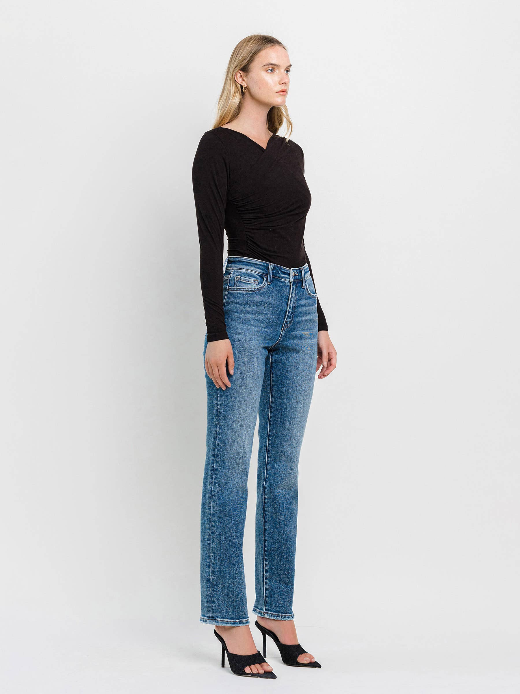 High Rise Straight Jeans- Illuminate