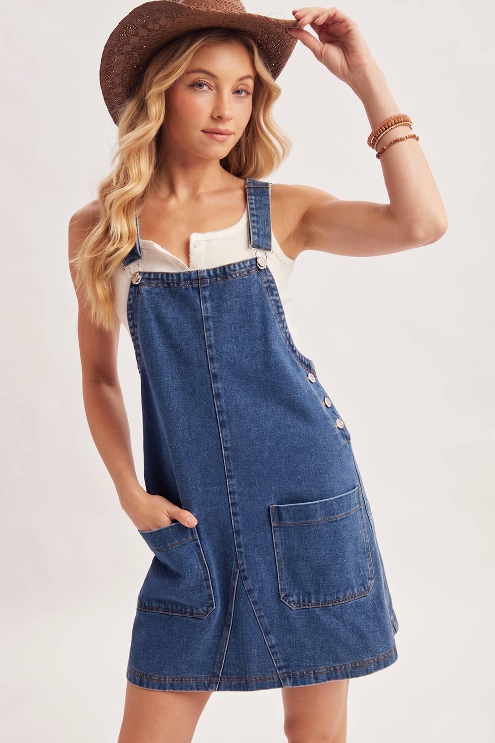 Denim Overall Mini Dress