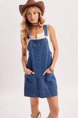 Denim Overall Mini Dress