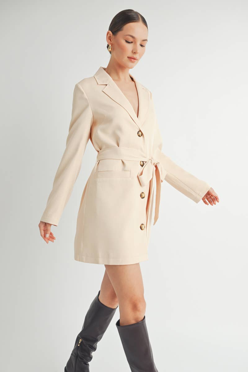 Belted Blazer Mini Dress