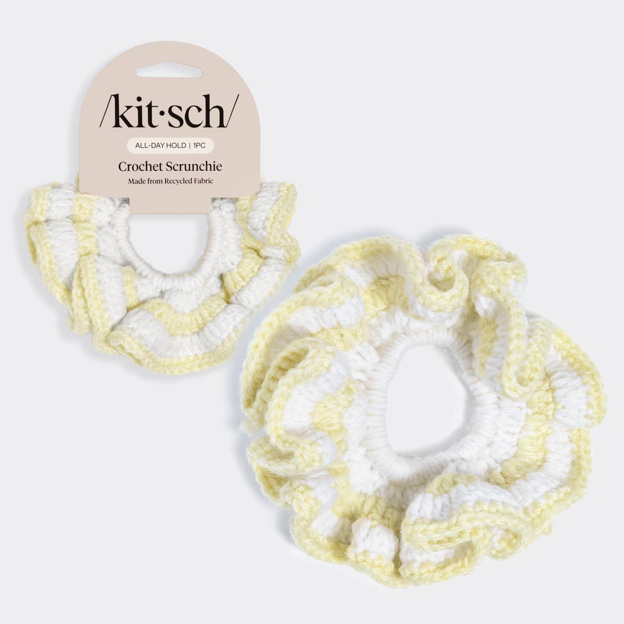 Crochet Scrunchie -  Butter Yellow