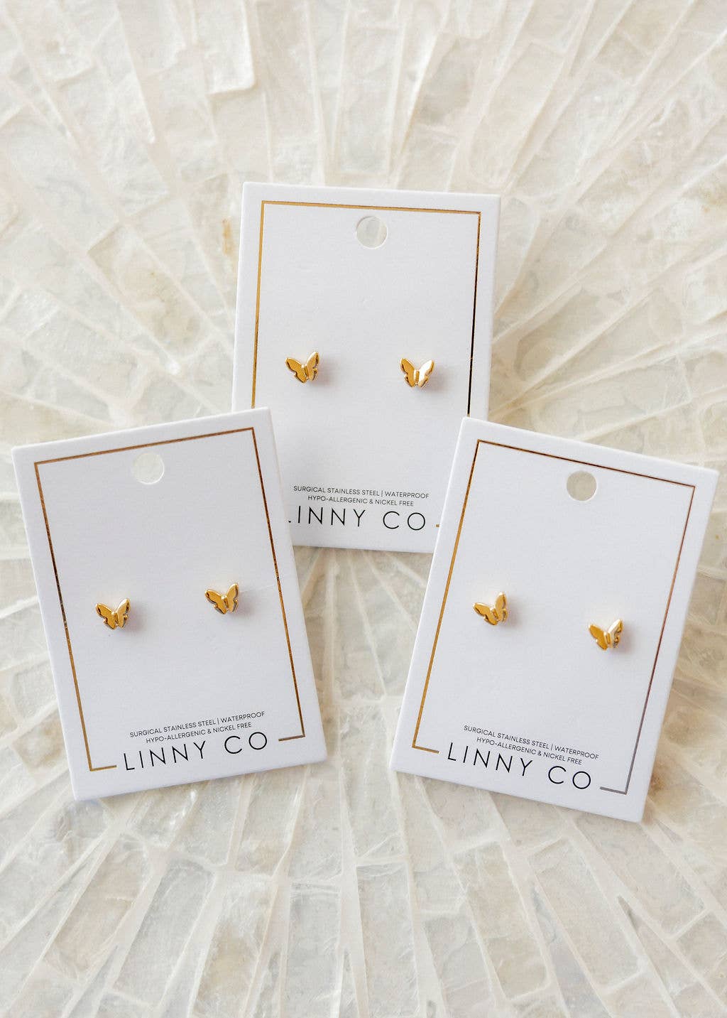 Screwback Stud Earrings - Bella Butterfly