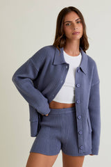 Heather Collared Cardigan