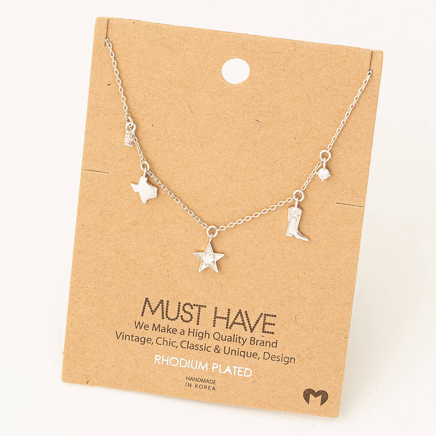 Texas Star Boots Station Necklace