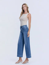 Crop Wide Leg Trouser Pant