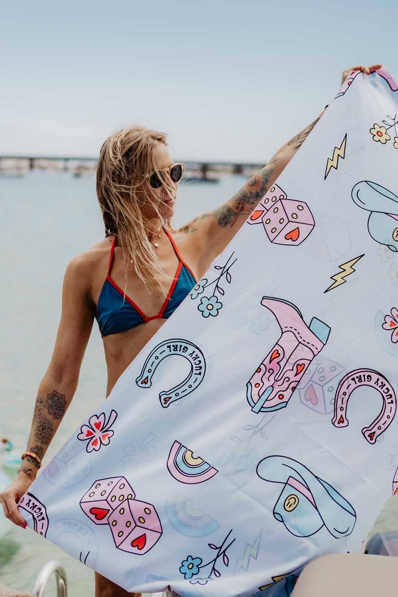Lucky Cowgirl Quick Dry Towel