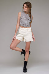 Ecru Wash Carpenter A Line Short