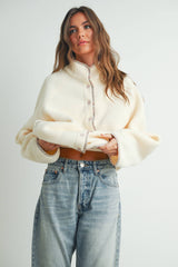 Cozy Snap Neck Fleece Jacket