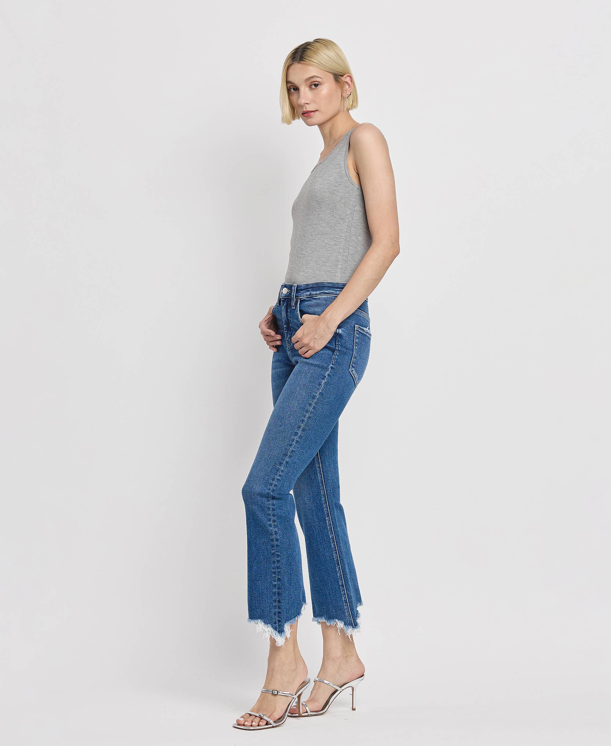 High Rise Kick Flare Jeans in Generosity