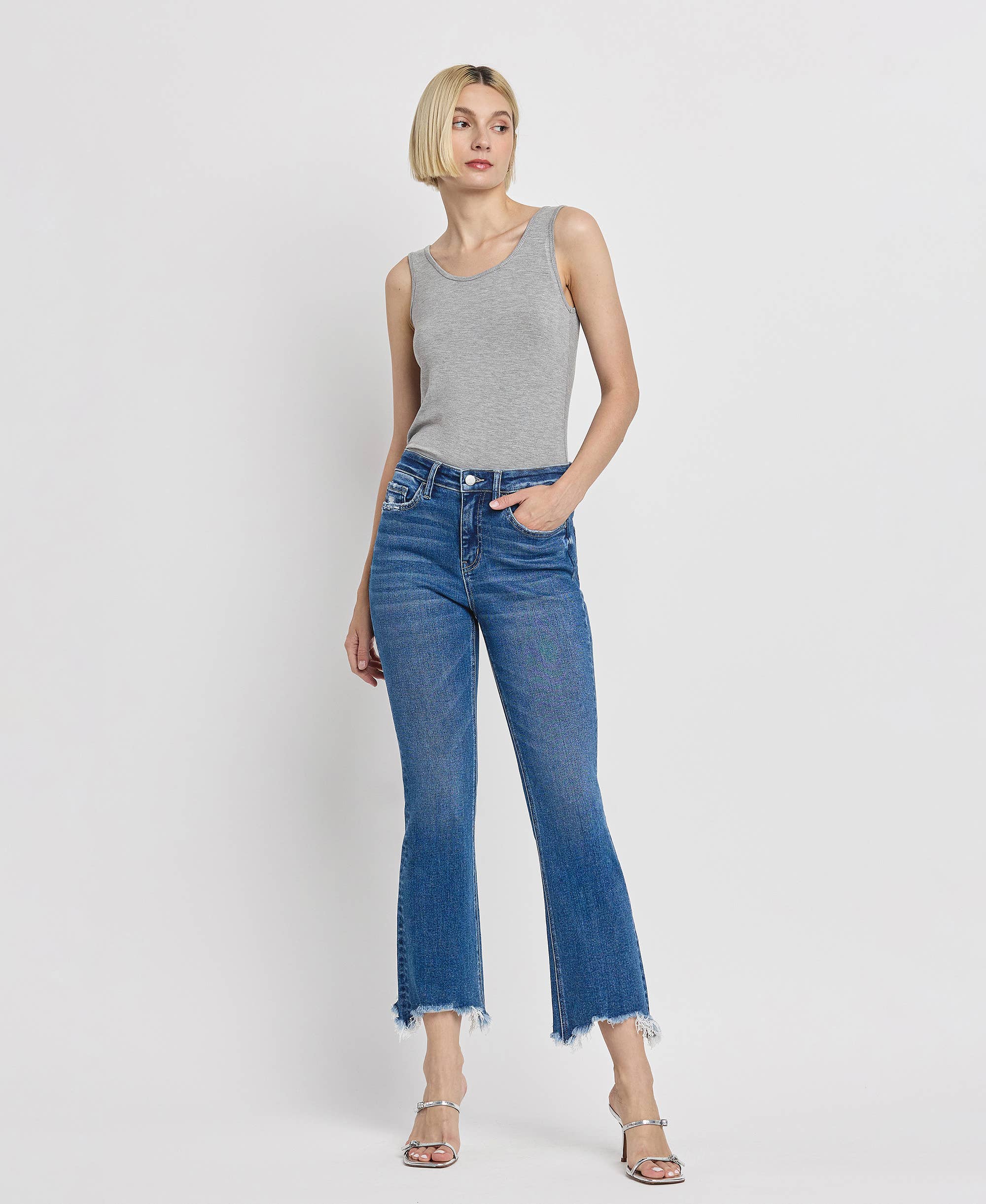 High Rise Kick Flare Jeans in Generosity