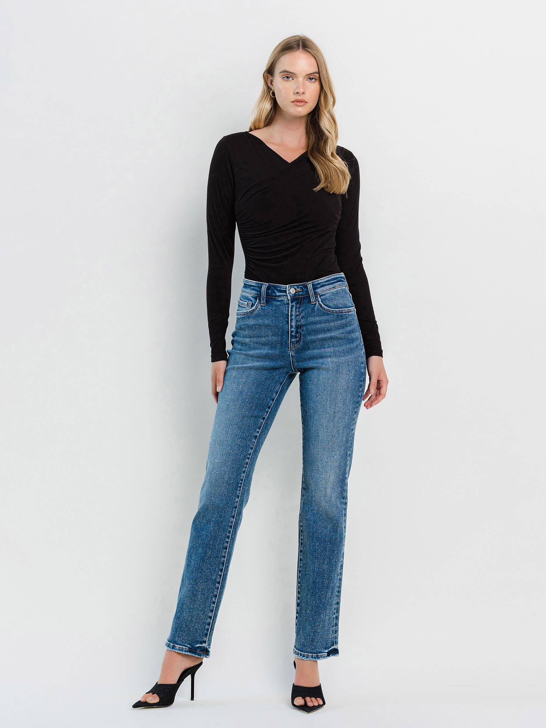 High Rise Straight Jeans- Illuminate