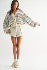 Rainbow Knit Cardigan