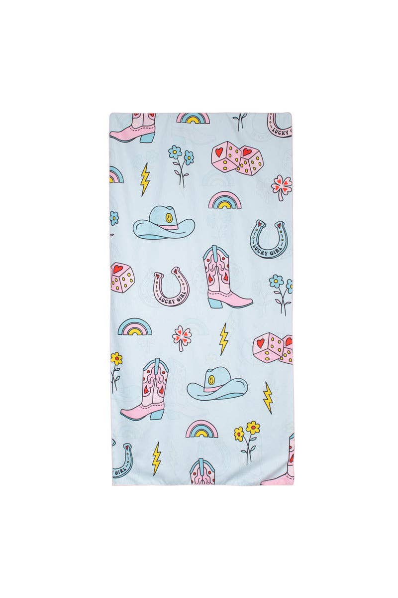 Lucky Cowgirl Quick Dry Towel