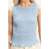 Smocked Sleeveless Top
