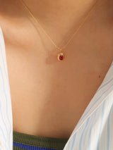 Cornelia 18K Gold Non-Tarnish Gemstone Necklace