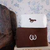 Brown Horseshoe Makeup Travel Bag
