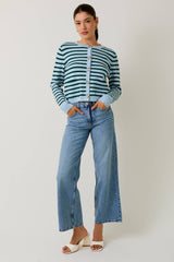 Kerri Stripe Sweater Cardigan